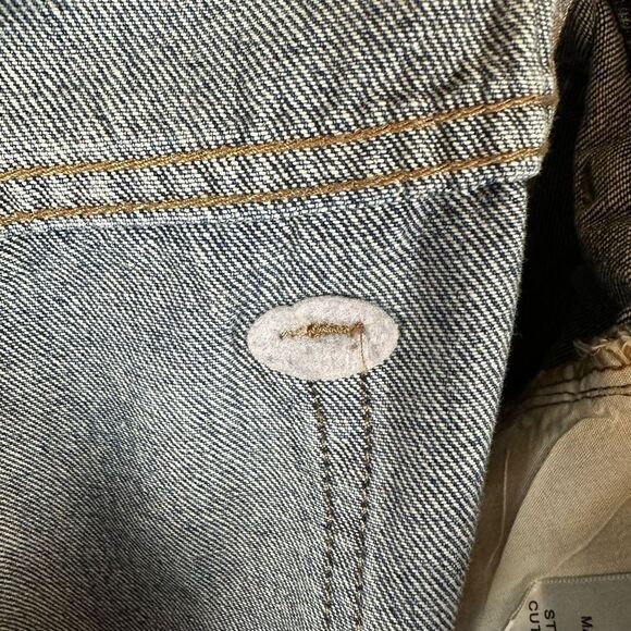 Vervet by Flying Monkey Denim Claudia Skirt Distressed Raw Hem Mini Blue  S - Picture 10 of 10